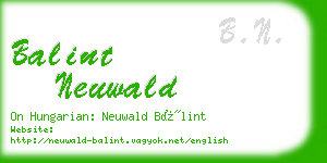 balint neuwald business card